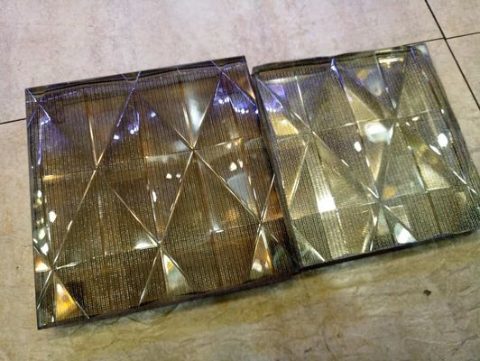균일면 예술적 SGCC  300x300mm 모래 조각하는 글라스