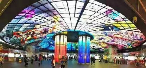 창문 생생한 컬러 세라믹 프릿  12 밀리미터 글래스 월 벽화
